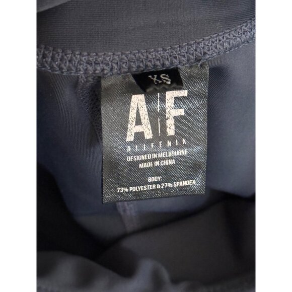 All Fenix Women's XS Striped Leggings Blue White Colorblock High Rise Activewear - Picture 10 of 15